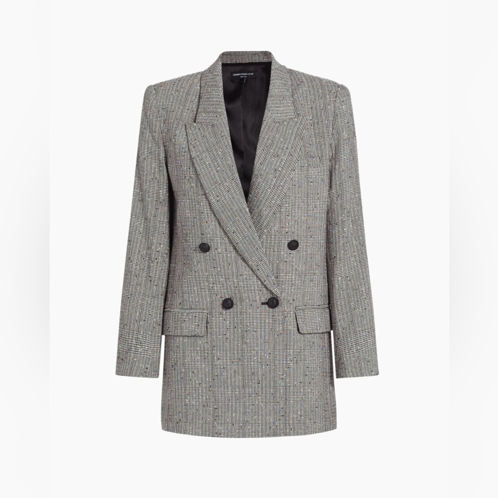 Nwt Generation Love Penelopee Oversized Plaid Blazer